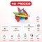 Tinamiri SUPERMAG - Wheels 40 | Educational construction fun | 40 piece set | Europe-made | STEM | Toy Magnetic Building Sets | Magnet Toys | Supermag 0660